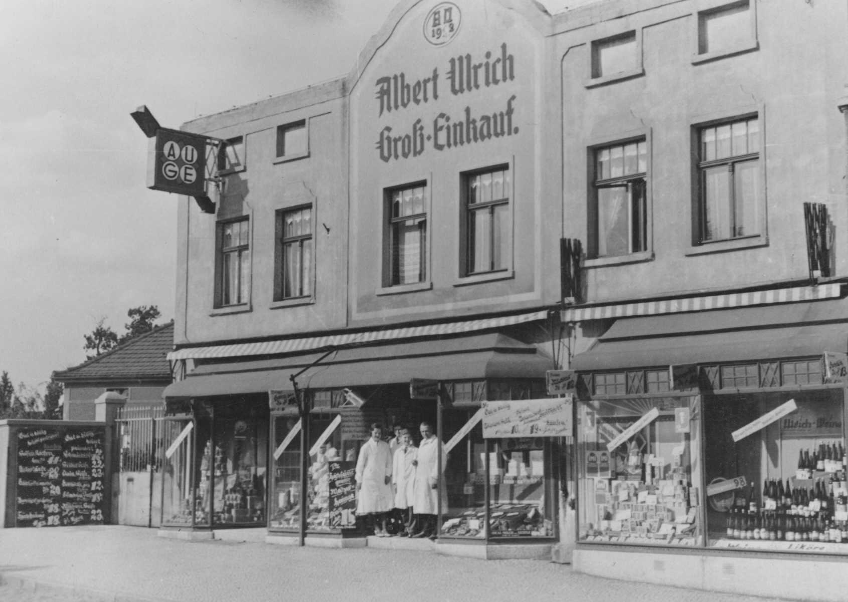 Stadtarchiv SBK Lebensmittelgeschäft Ulrich Elbbrückenaufgang F 02 02 048 © Stadtarchiv Schönebeck (Elbe)