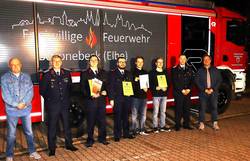 Auszeichnungen und Ehrungen für Kameraden der Stadtteilwehr Felgeleben.