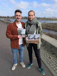 Citymanager Stefan Beyer von der Stadt Staßfurt und Sandra Sambleben von der Stabsstelle Wirtschaftsförderung der Stadt Schönebeck (Elbe)