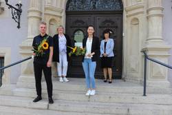 Foto v.l.n.r.: Paul Engler, Yvonne Fleissner, Elisabeth Singer, Gisela Schröder