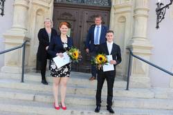 (Foto: v.l.n.r.: Yvonne Fleissner, Ellen Siersleben, Bert Knoblauch, Stefan Brauer)