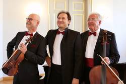Peter Wiegand, Cornelius Herrmann und Benjamin Stielau musizieren als "Intermezzo 1608". © Kirchbauverein Schönebeck KCF 0099