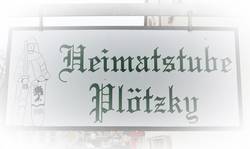 Schild der Heimatstube Plötzky