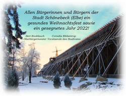 Weihnachtswünsche 2021 © Stadt Schönebeck (Elbe) Gradierwerk