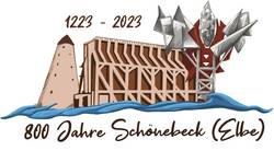 Jubiläumslogo 800 Jahre Schönebeck farbig