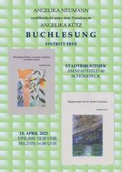 Plakat Buchlesung Bibliothek © Stadt Schönebeck (Elbe) Plakat Angelika Neumann oder Kütz