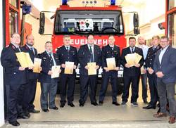 Die Ehrungen bei der Stadtteilfeuerwehr Elbenau. © Stadt Schönebeck (Elbe) ffwelbenau