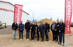 Spatenstich zur Hallenerweiterung bei Hansa Flex. © Stadt Schönebeck (Elbe) spatenstich1