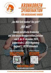 Kronkorken Spendenaktion © Magdeburger Förderkreis krebskranker Kinder e.V. Kronkorken für den guten Zweck