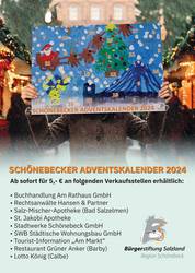 Plakat der Bürgerstiftung zum Verkauf der Adventskalender. © Bürgerstiftung Salzland b rgerstiftung plakat a3 korr 1 1