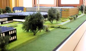 Modell des möglichen Betriebsgeländes. © Stadt Schönebeck (Elbe) Modell des möglichen Betriebsgeländes.