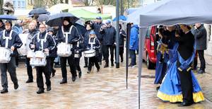 Einzug mit dem Naturfanfarenzug. © Stadt Schönebeck (Elbe) Einzug mit dem Naturfanfarenzug.