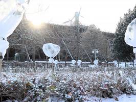 Der Kurpark präsentierte sich zum Pressetermin winterlich.