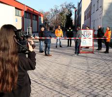 Mediale Begleitung bei der Freigabe der Straße.