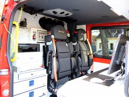 Modernste Technik im neuen Erkundungsfahrzeug.