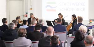 Das obere Stockwerk des BHKW wurde kurzzeitig zum Konzertsaal.