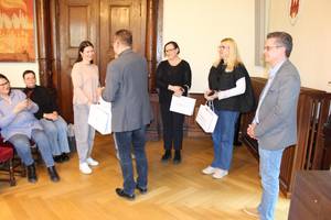 Schüler aus Posen und Trakai in Schönebeck © Stadt Schönebeck (Elbe) Internationaler Schüleraustausch im Rathaus empfangen