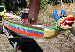 Die "Stromgaleere" - das Drachenboot der Stadtwerke.