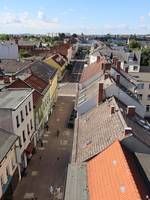 Blick die Straßen Salztor, Salzer Straße und Friedrichstraße entlang.