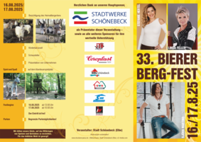 Flyer zum 33. Bieer Berg-Fest.