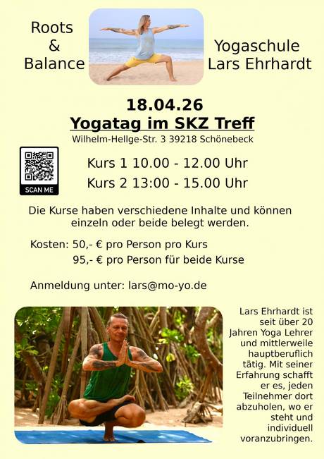 Plakat Yogakurs. &copy; Veranstalter