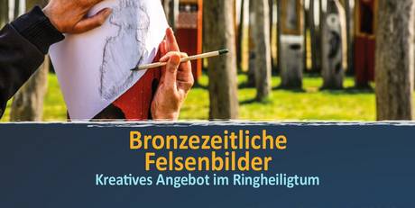 Felsenbilder zeichnen im Ringheiligtum &copy; Salzlandkreis
