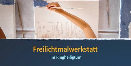 Freilichtmalwerkstatt im Ringheiligtum Pömmelte &copy; Salzlandkreis