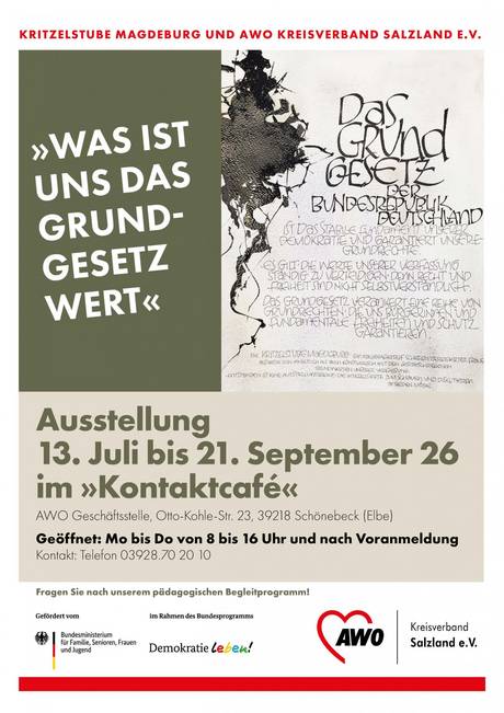 „Was ist uns das Grundgesetz wert“ &copy; AWO Kreisverband Salzland e.V.