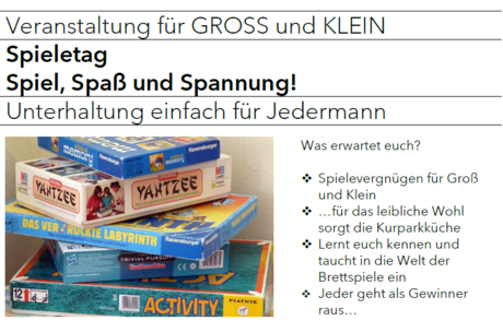 Spieletag für Groß und Klein © Jeff Lammel
