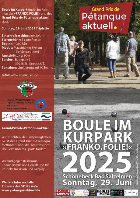 (Boule-)Pétanque-Turnier © Franko.Folie! und Grand-Prix-de-Pétanque-aktuell