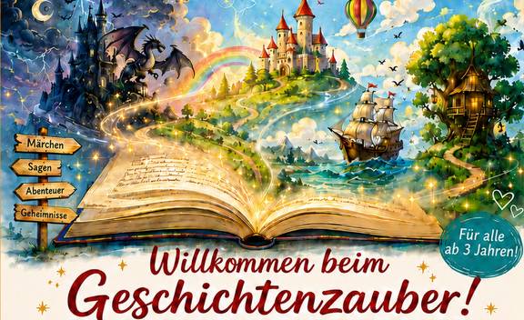Geschichtenzauber in der Bibliothek.