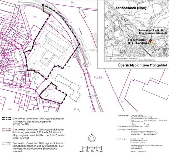 Bebauungsplan Nr. 9 „Cokturhof – Barbyer Straße“- 4. Änderung © Matthias Zander Übersichtsplan