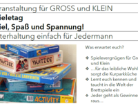 Spieletag für Groß und Klein Spieletag für Groß und Klein