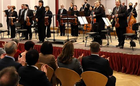 Die MKP, hier mit dem Orchester zum Neujahrsempfang, wird durch die Stadt bis mindestens 2028 unterstützt.
