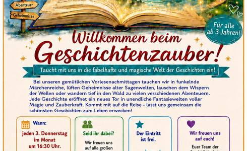 Geschichtenzauber © Stadt Schönebeck (Elbe) Vorlesenachmittag in der Stadtbibliothek