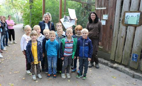 Erstklässler(innen) der Zinsendorfschule in Gnadau