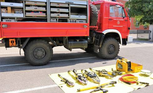 Feuerwehr Auto Geräte