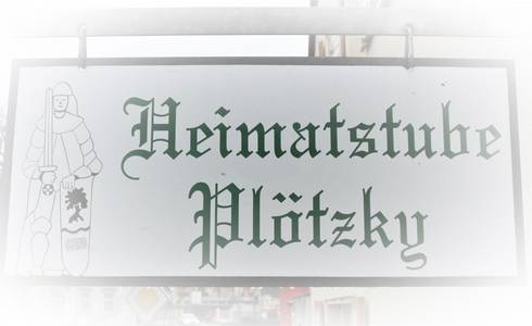 Schild der Heimatstube Plötzky