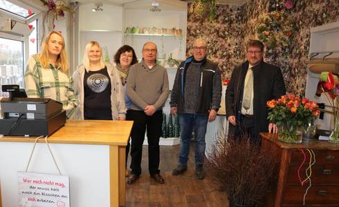 Foto: von links nach rechts Anja Rößler, Patricia Stottmeister, Christine Sommer, Bernd Sommer, Robert Meijerink, Bert Knoblauch