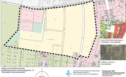Bebauungsplan Nr. 73.1 „Wohngebiet Sachsenlandstraße“